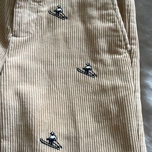 Boys Brooks Brothers corduroy pants-Ski emblem embroidered throughout-Size 10